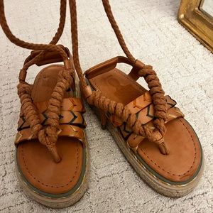 Farm Rio Ankle Wrap Sandals